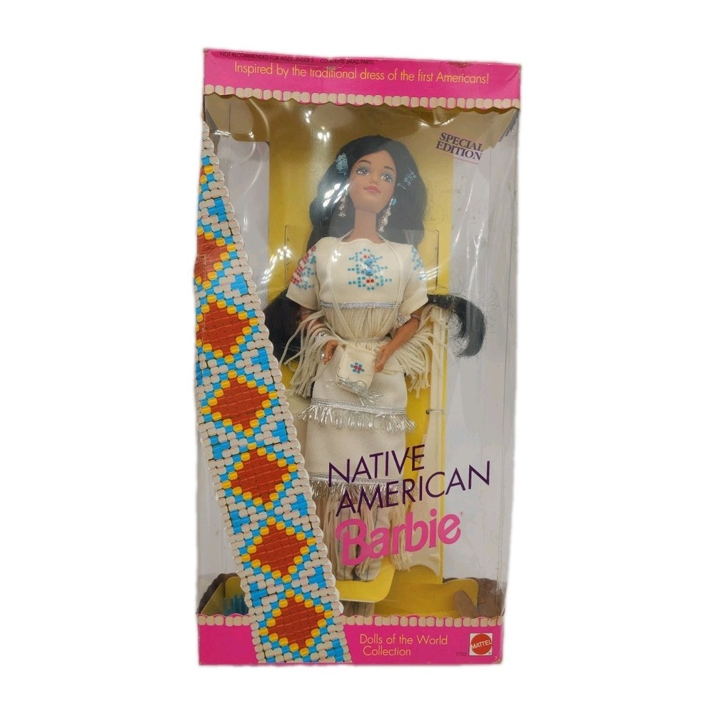 Vintage 1992 Mattel Dolls of the World Native American Barbie - New In Box #1753